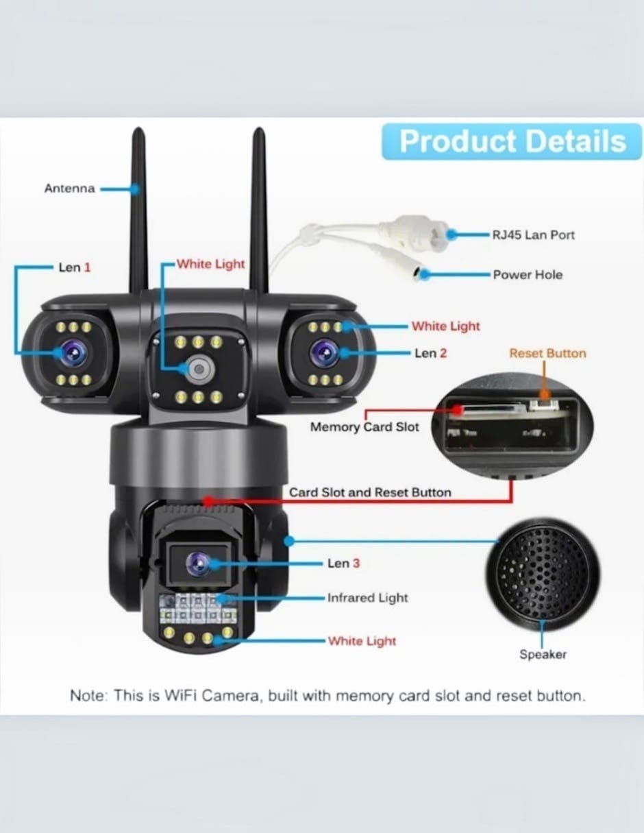 Cámara individual de seguridad modelo V280 Alámbrica Full HD 360° Sí para Interior y exterior 4