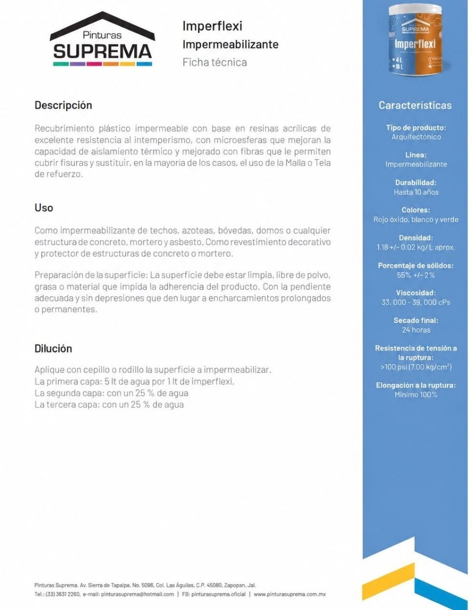 Impermeabilizante Acrílico elastomérico 4