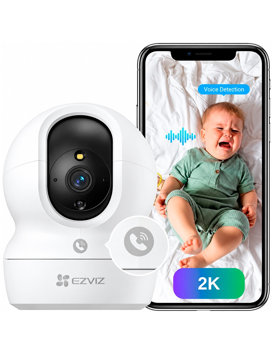 Cámara Wi-Fi de seguridad modelo H6c 3MP inalámbrica 2K 350° para Interior 3