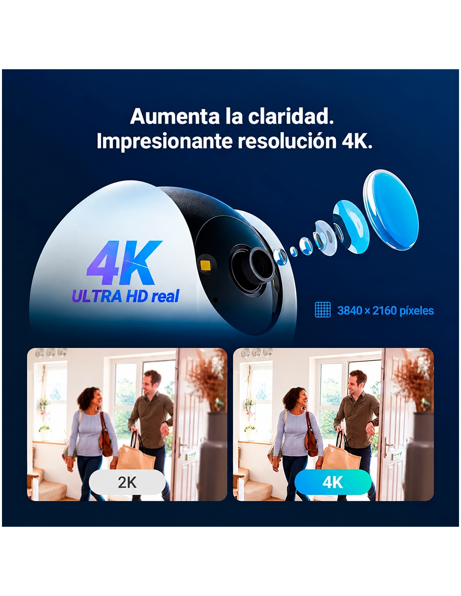 Cámara Wi-Fi de seguridad modelo C6N G1 4K Inalámbrica 350° para Interior 6