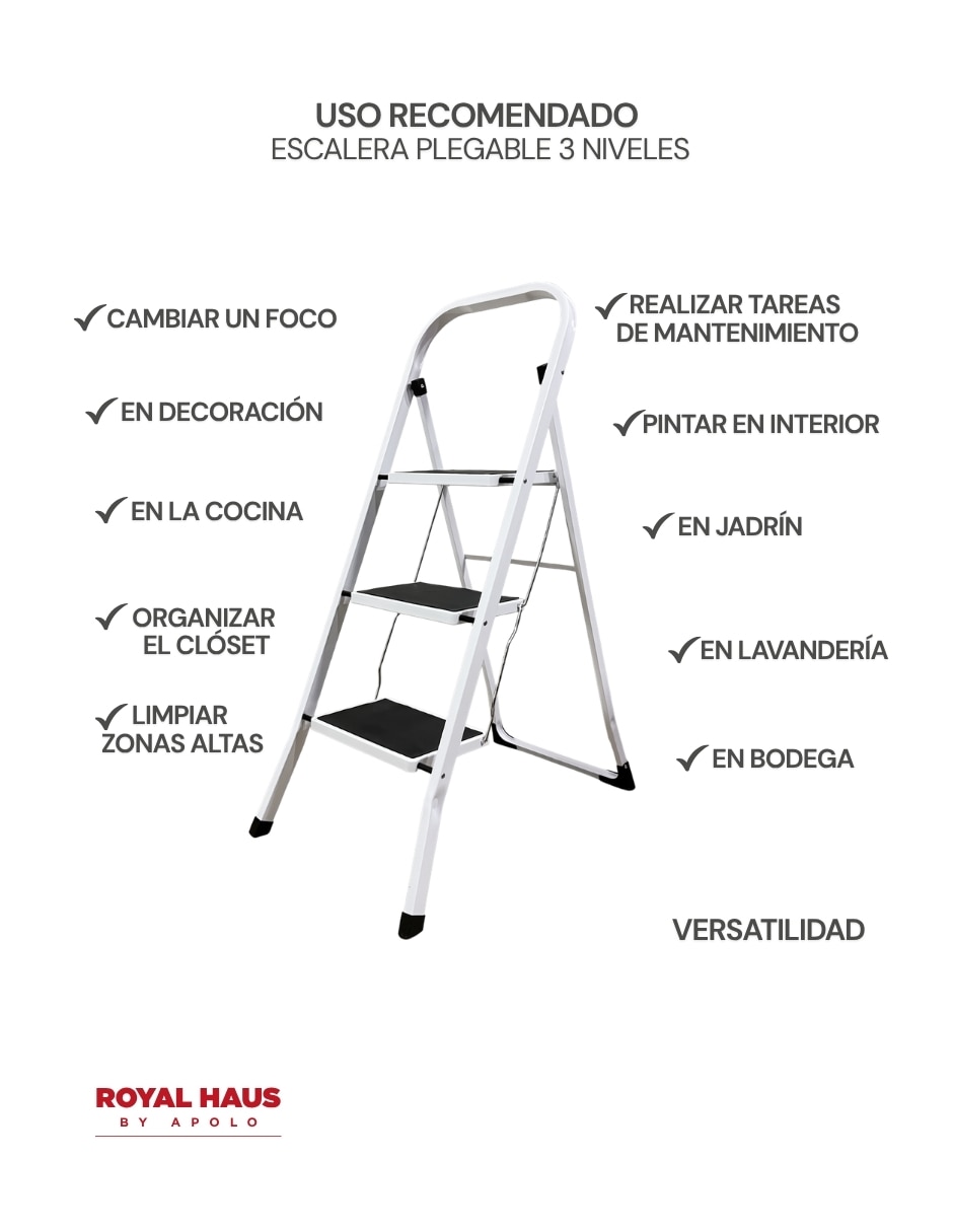 Escalera de tijera de acero inoxidable 2